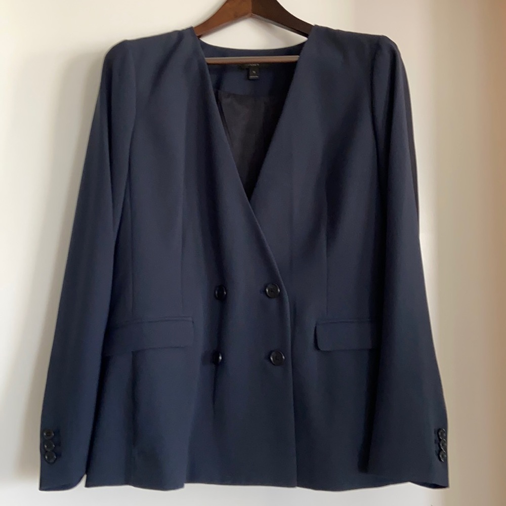 J.Crew Navy Crepe Blazer
